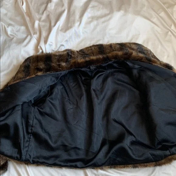 Cejon Mink Style Faux Fur Cropped Jacket Size XL | Cropped Faux Fur Coat - Picture 6 of 10